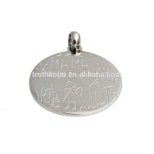 MAMA FOREVER pendentif simple en or design en acier inoxydable